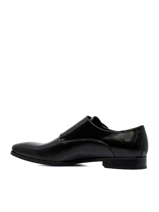 Men's Leather Monk Shoes Black