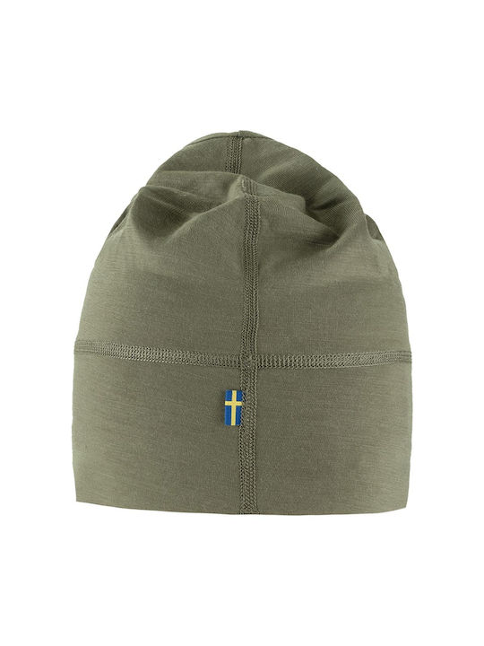 Fjallraven Beanie Unisex Σκούφος Πλεκτός σε Χακί χρώμα