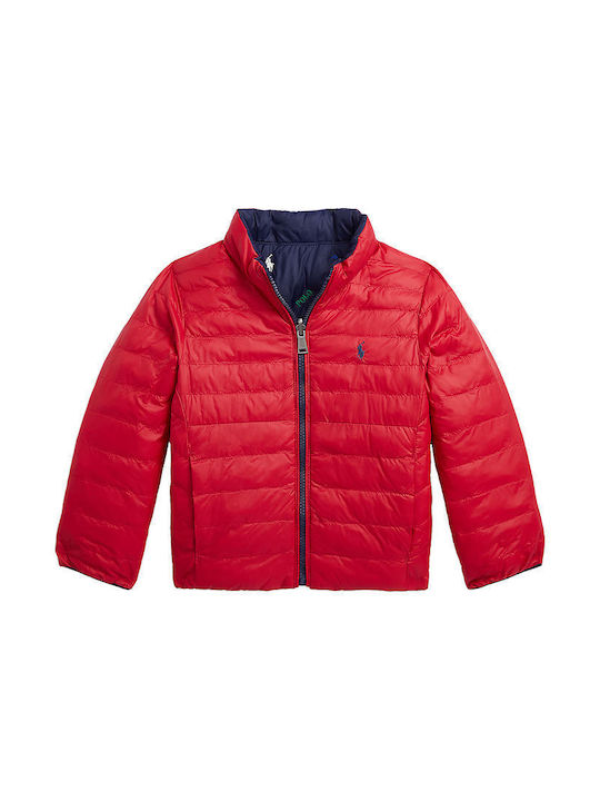 Ralph Lauren Waterproof Kids Casual Jacket Double Sided with Lining Red