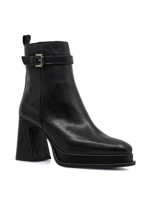 Alpe Leder Damen Knöchelstiefel Schwarz