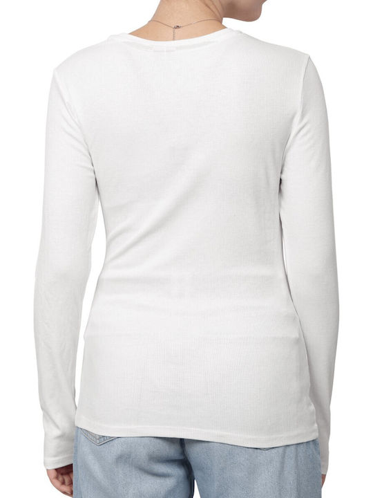 Vero Moda Bluza de Damă Mânecă lungă Albă