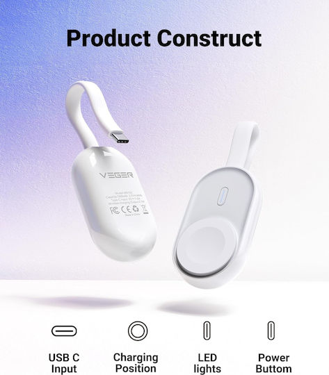 Veger W0102 Φορτιστής για Apple Watch Λευκός