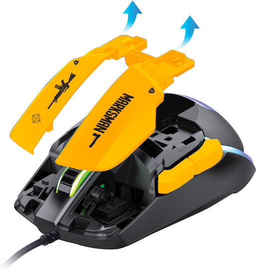 Yenkee YMS 3600 RGB Gaming Mouse 12400 DPI Yellow