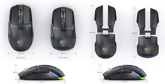 Yenkee YMS 3600 RGB Gaming Mouse 12400 DPI Yellow