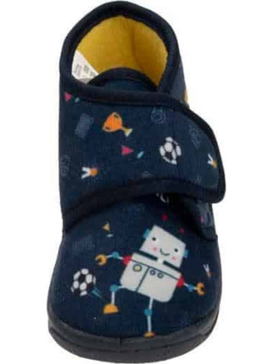 Kinderhausschuhe Stiefel Blau