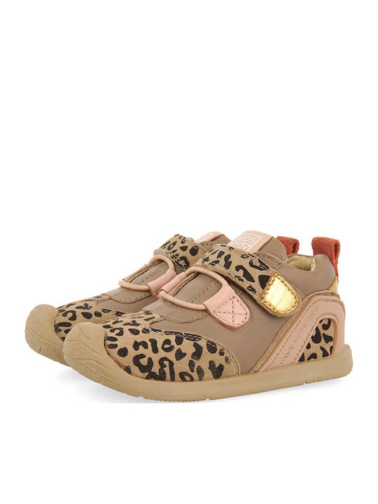 Kinder Sneakers mit Klettverschluss Beige
