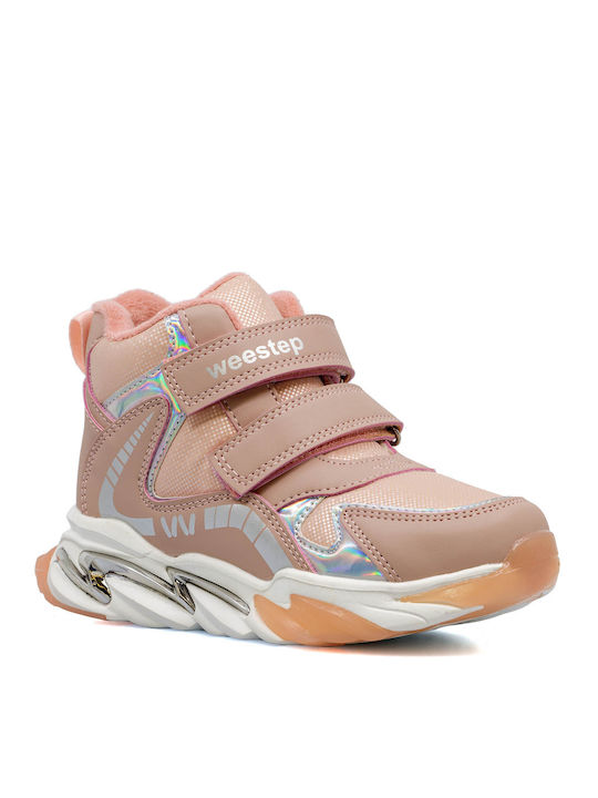 Weestep Kids Sneakers High with Scratch Pink