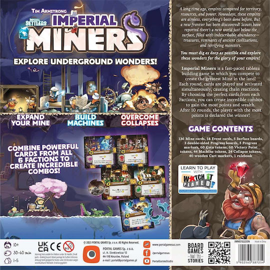Επιτραπέζιο Παιχνίδι Imperial Miners για 1-5 Παίκτες 10+ Ετών (EN) Portal Games