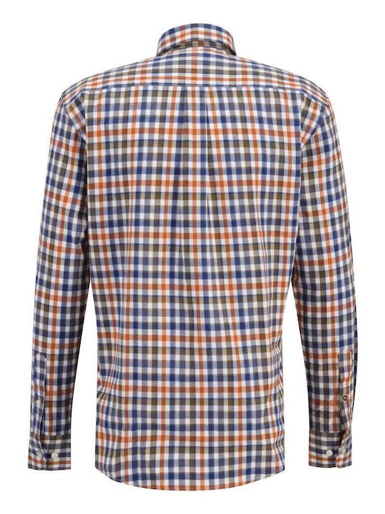 Fynch Hatton Men's Shirt Long Sleeve Orange