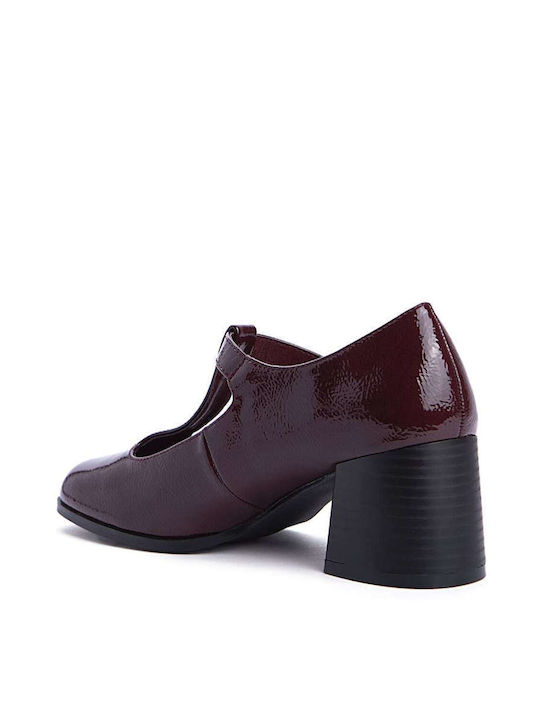 Keep Fred Ascunse Pantofi cu toc din Lăcuit Burgundy