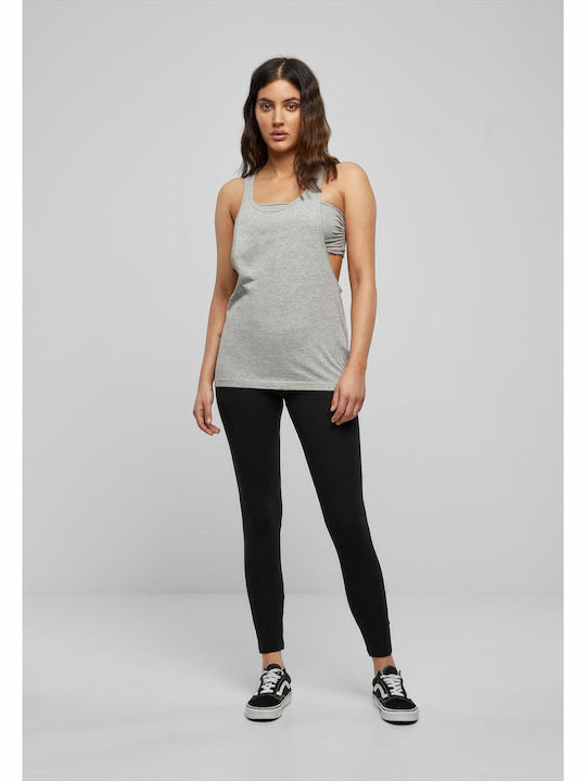 Women's Summer Blouse Cotton Sleeveless Gray