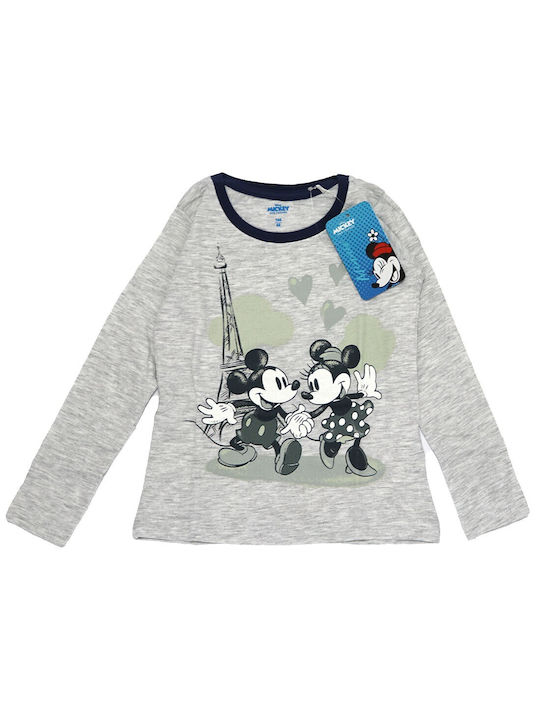 Disney Kids Pyjamas Cotton Gray Minnie Mouse