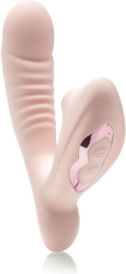 Zenn Strong Suction & G-Spot Vibrator Clitoral Vibrator 17cm Bej