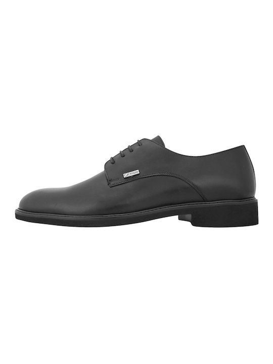 GK Uomo Men's Leather Casual Shoes Black