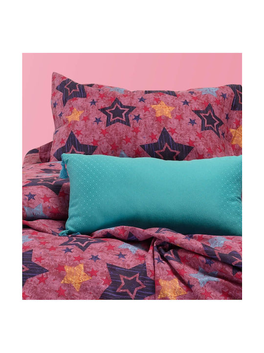 Melinen Sheet Set Single Cotton Asterio Dusty Pink. 170x260cm 3pcs