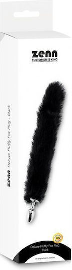 Zenn Deluxe Fluffy Fox Plug Πρωκτική Σφήνα Μαύρη 6.5cm