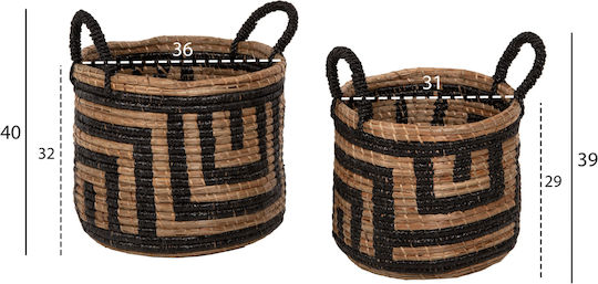 HomeMarkt Decorative Basket Garden 36cmx36cmx32cm HM7846.02
