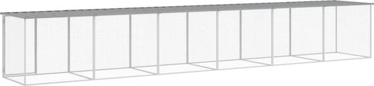 vidaXL Poultry Coop of Galvanized Steel L6.03 x W0.98 x H0.9m