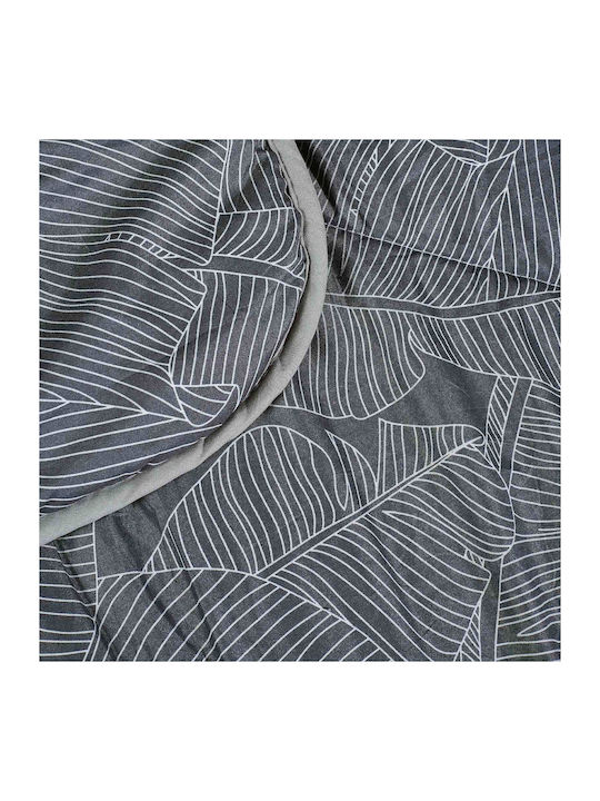 Das Home Πάπλωμα Μονό με Γέμιση Microfiber 160x240εκ. Happy Γκρί 550 GSM