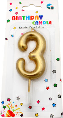 4 Birthday Candle Number in Gold Color 8PRT10