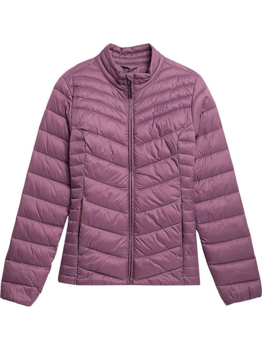 Kurz Damen Puffer Jacke für Winter Lila