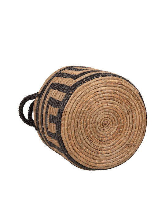 Freebox Decorative Basket Wicker with Handles Black 36x36x32cm