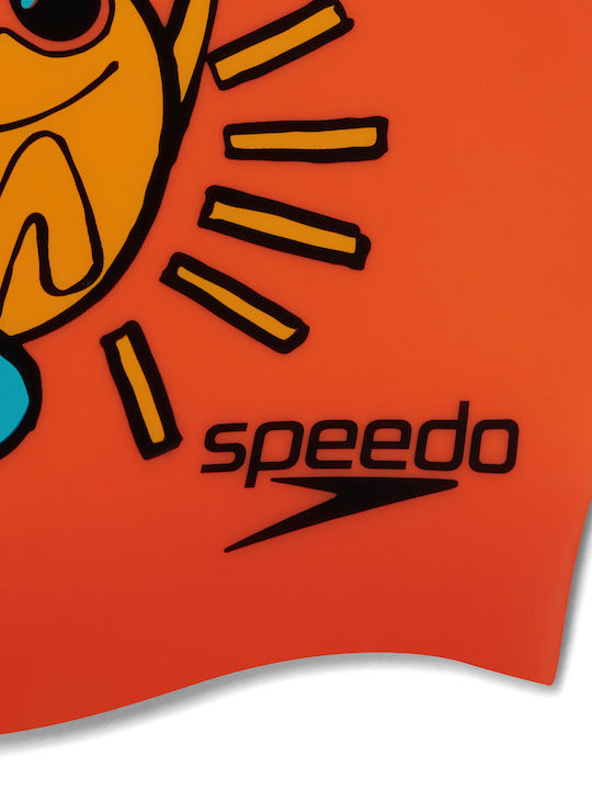 Speedo Silicone Kids Swimming Cap Orange