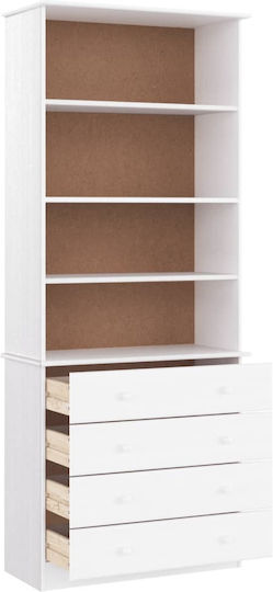Βιβλιοθήκη Λευκή 77x35x186.5εκ.