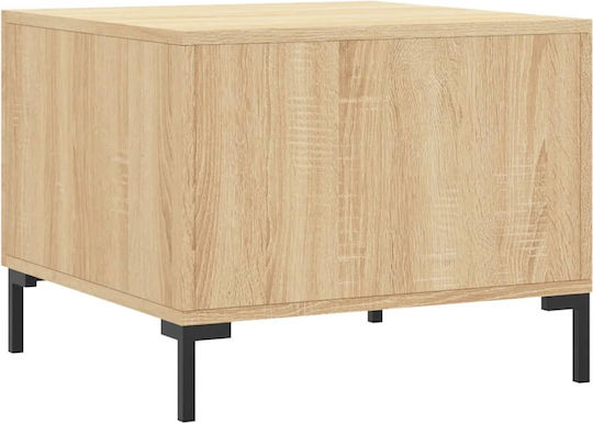 Square Side Table Wooden with Drawers Sonoma Oak 2 Pieces W50xL50xH40cm