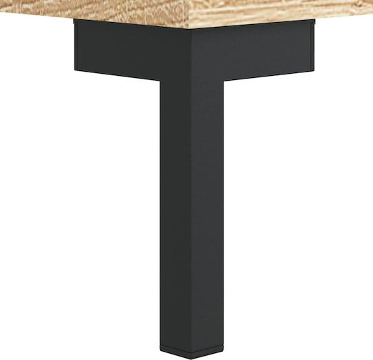 Square Side Table Wooden with Drawers Sonoma Oak 2 Pieces W50xL50xH40cm