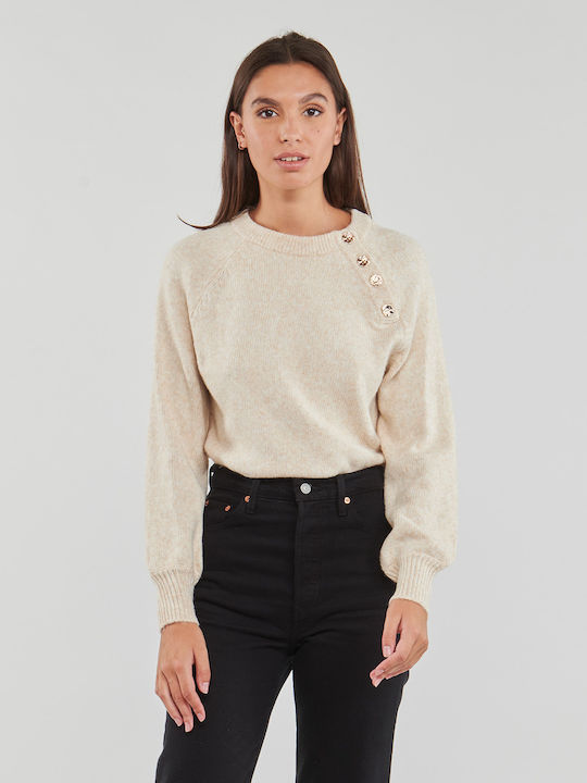 Life Damen Langarm Pullover Beige