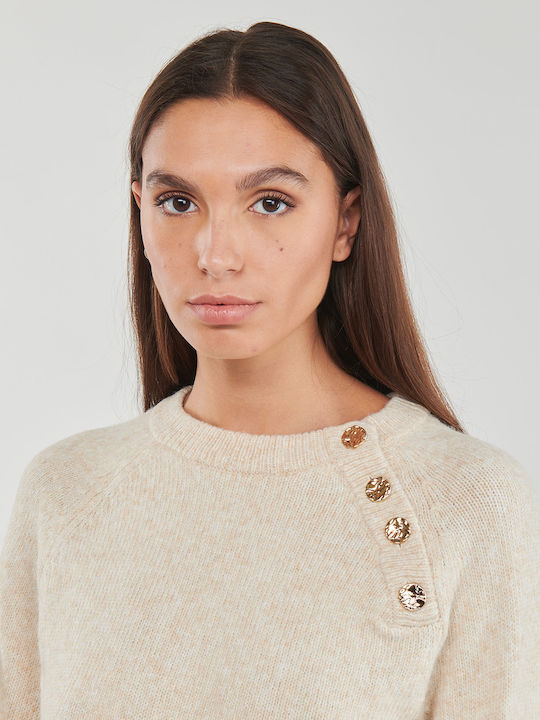 Life Damen Langarm Pullover Beige