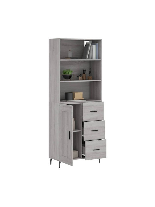 Bibliotecă Gri 69.5x34x180cm