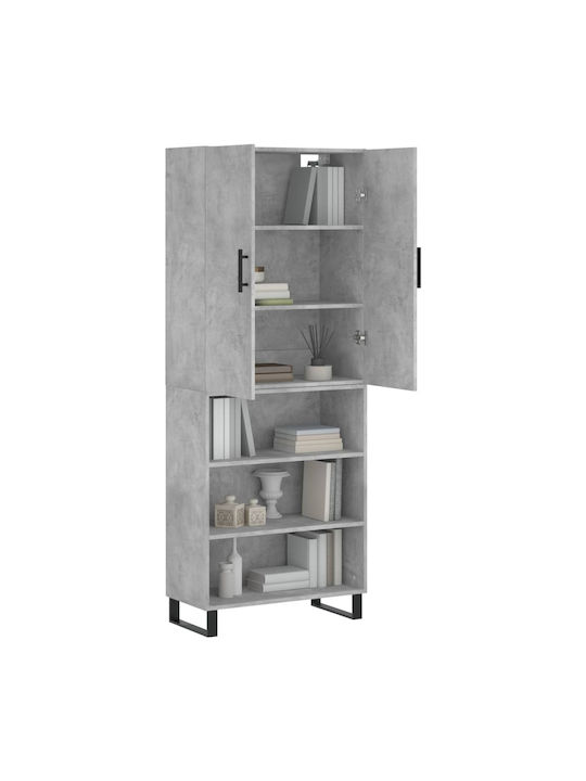 Bibliotecă Gri 69.5x34x180cm