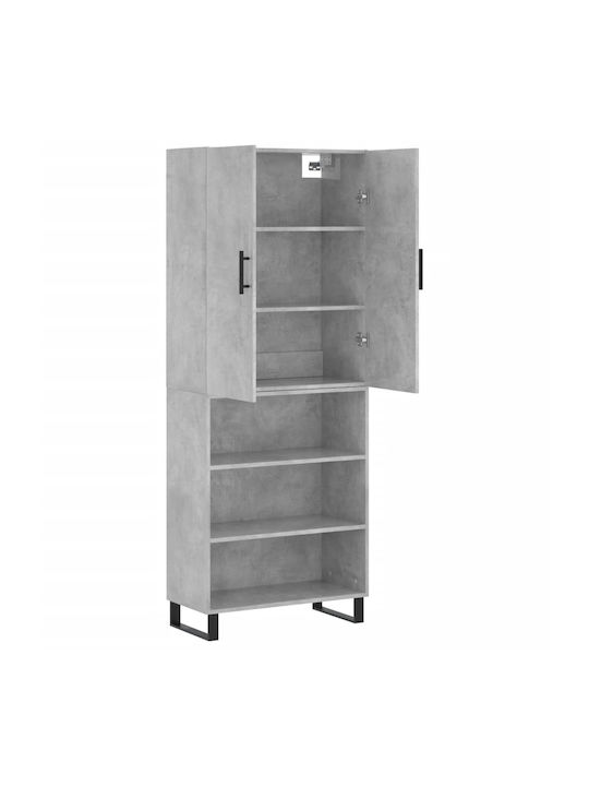 Bibliotecă Gri 69.5x34x180cm
