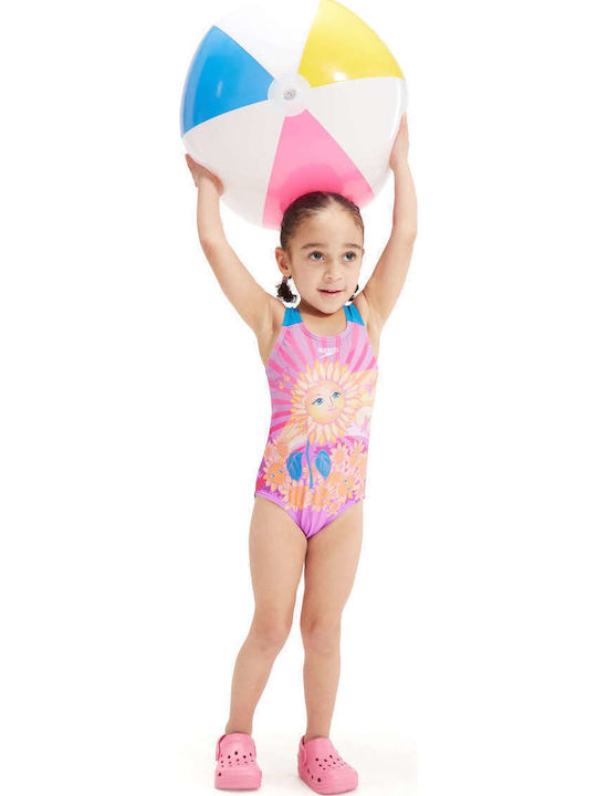 Speedo Детски Бански Една част Neon Violet/par