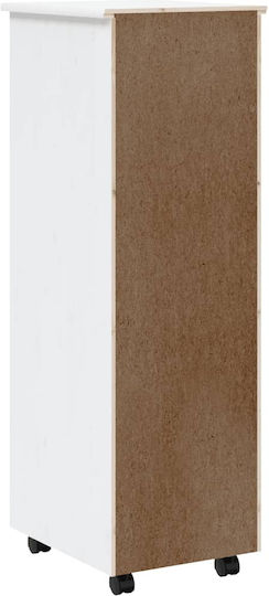 Office Drawer Made of Solid Wood White 34x39x103cm