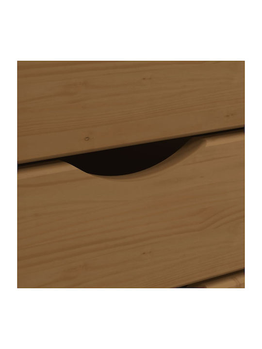 Office Storage Solid Wood Drawer Μελί Καφέ L34xW39xH103cm