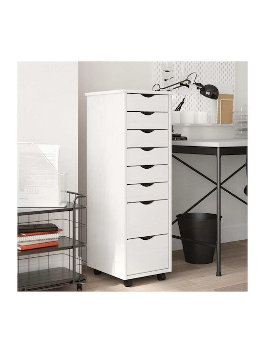 Office Storage Solid Wood Drawer White L34xW39xH103cm