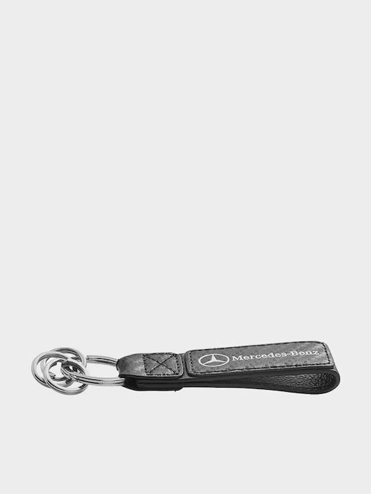 Mercedes-Benz Μπρελόκ Δερμάτινο Μαύρο