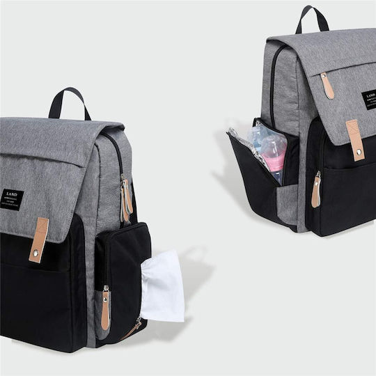 Land Diaper Bag Black 38x22x46cm.