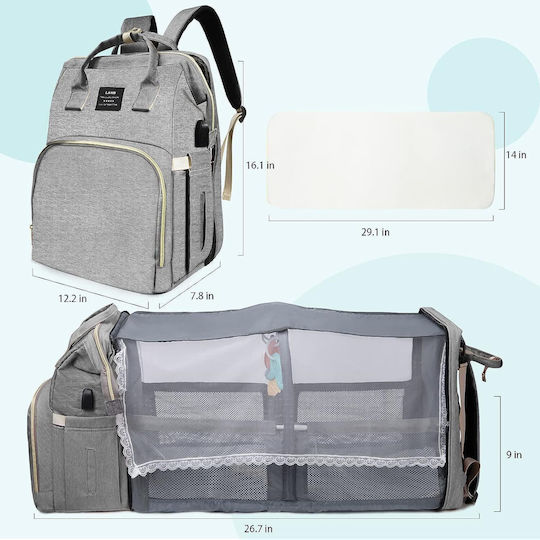 Land Wickeltasche-Wickelrucksack Schwarz 31cm.