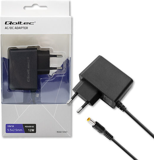 Qoltec Universal Τροφοδοτικό 12 1A με Ισχύ 12W (52401)