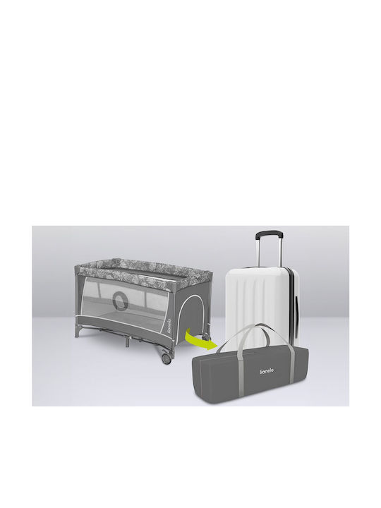 Lionelo Flower Laufstall mit Wickeltisch & Matratze Gray
