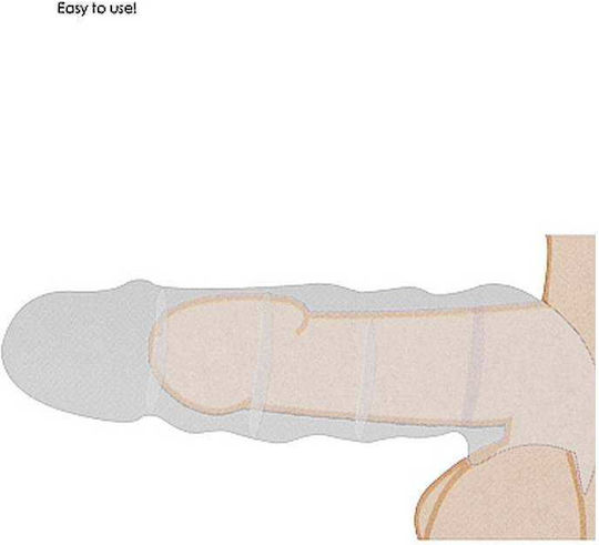 Shots Acoperire Realistă pentru Penis Extensie Penis Maro 21cm