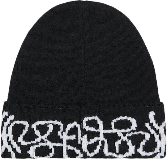 Wandered Beanie Unisex Beanie Knitted in Black color