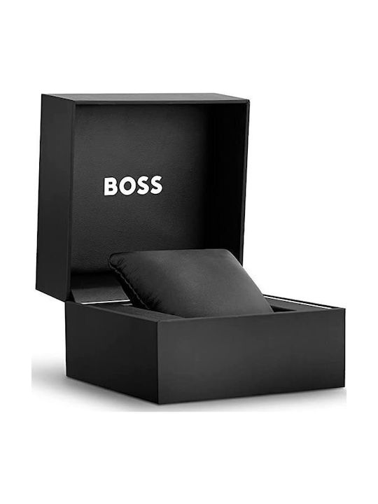Boss Ocean Edition Ανδρικό Ρολόι 48mm Χρονογράφος Μπαταρίας με Μεταλλικό Μπρασελέ