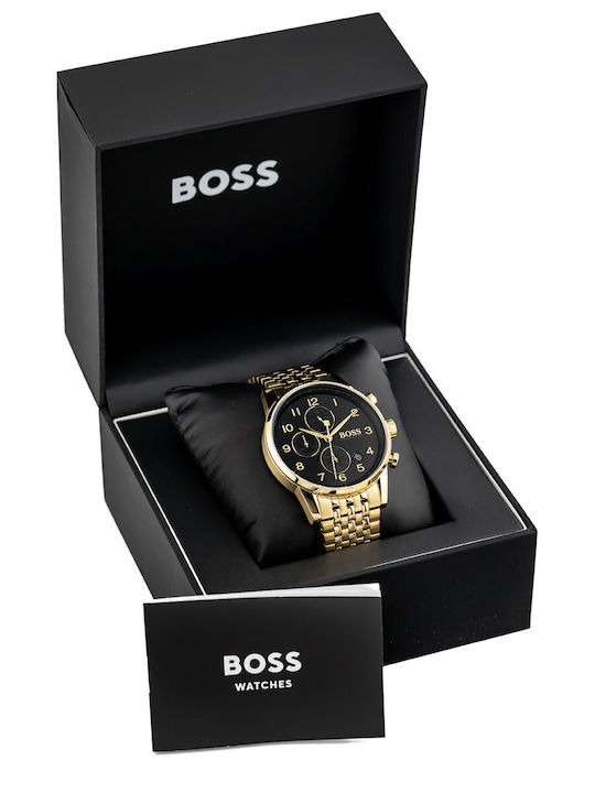 Gold Hugo Boss Navigator Watch Black Hugo Boss Gold Watch Black