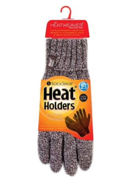 Heat Holders Gray Leder Handschuhe