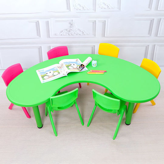 Kinder Tischset mit Stühlen aus Plastik Green ForAll